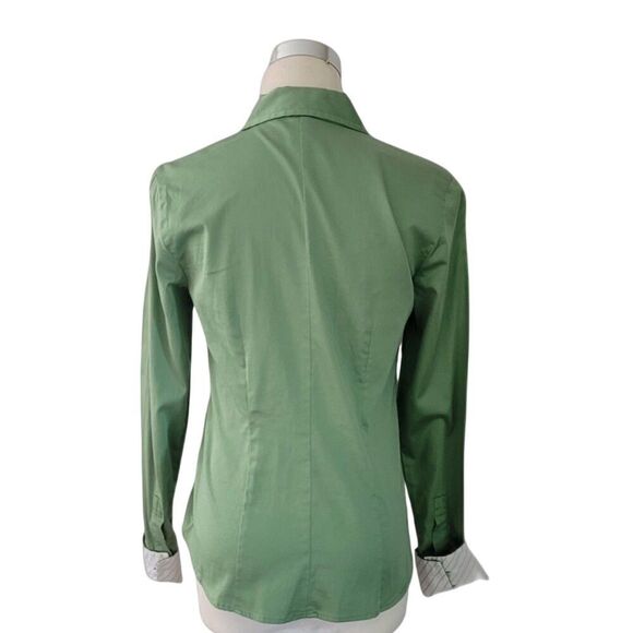Old Navy Green Button Down Perfect Fit Stretch Shirt Size S - Picture 4 of 7